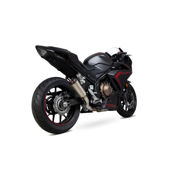 Scorpion Exhaust Honda CBR500 R 2019 - 2023 Red Power Slip-on Titanium Sleeve